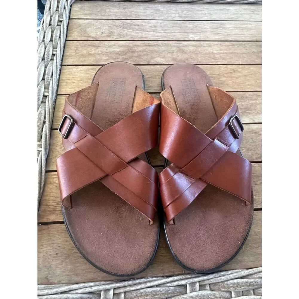 Mercanti Fiorentini Brown Leather Men’s Sandals 11